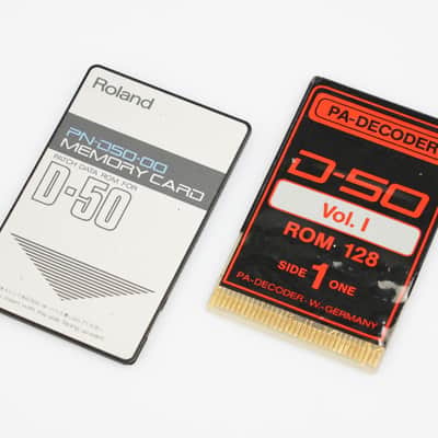 Roland PN-D50-00 & PA Decoder D-50 2-Sided ROM Memory Cards #54297