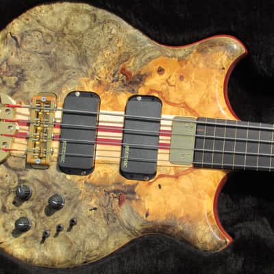 2003 Alembic Stanley Clarke FRETLESS BUCK-EYE BURL Europa Electronics - STUNNING! image 2