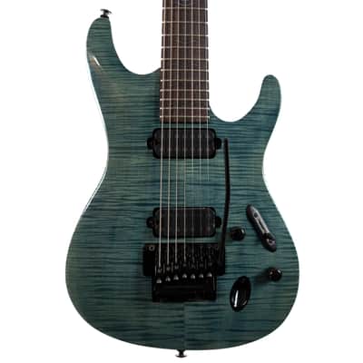 Ibanez 2001 S7420FM 7-String Floyd Rose Blue Flame | Reverb