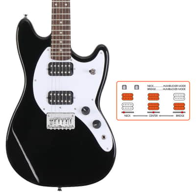 Glarry Full Size 6 String H-H Pickups GMF Electric Guitar with Bag Strap Connector Wrench Tool Black image 8