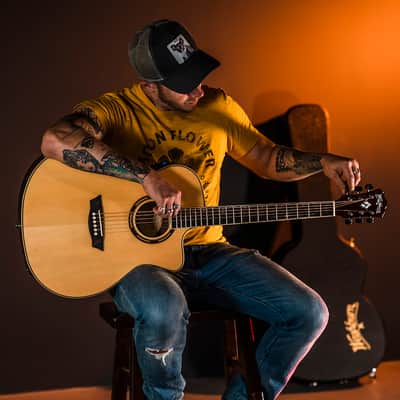 Washburn AG70CEK Apprentice Series Mahogany Neck 6-String Acoustic-Electric Guitar w/Hard Case image 12