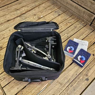 Bass Drum Double Pedal Pearl Eliminator P2002 w/Case USED! RKEMM280726 image 2