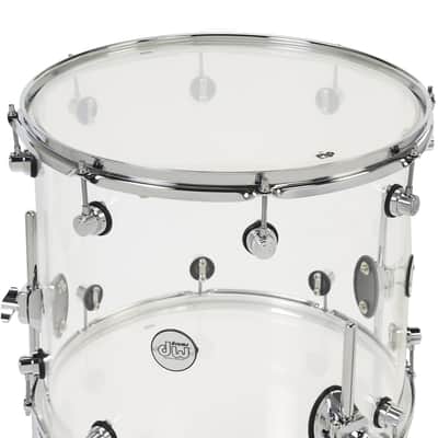 DW Design 4-Piece Clear Acrylic Drum Set - 18x22,8x10,9x12,14x16 - DDAC2214CL image 6