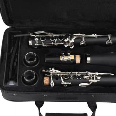 NEW Student Clarinet with Case Concert Band Bb Ebonite Silver Plate image 2