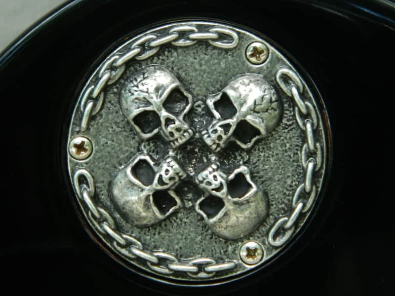 Skull toggle switch cavity back plate cover for gibson les paul guitar custom made metal part sweet! image 1