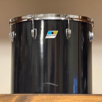 1970's Ludwig 16" Black Cortex 3-Ply Concert Tom 14x16 image 2