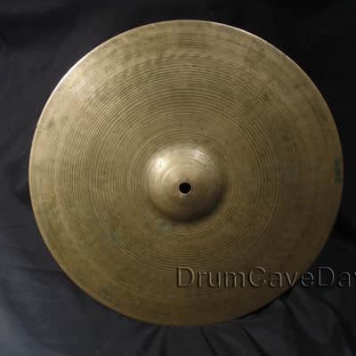 15" VINTAGE 1950s ZILDJIAN HI HAT CYMBAL image 1