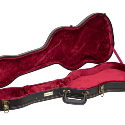 Crossrock Wooden Case-Fits Telecaster and Stratocaster Styles of Guitars-Vintage Hardware, Sponge Lining, Metal Feet, Storage Space-Black (CRW520STBK) image 5