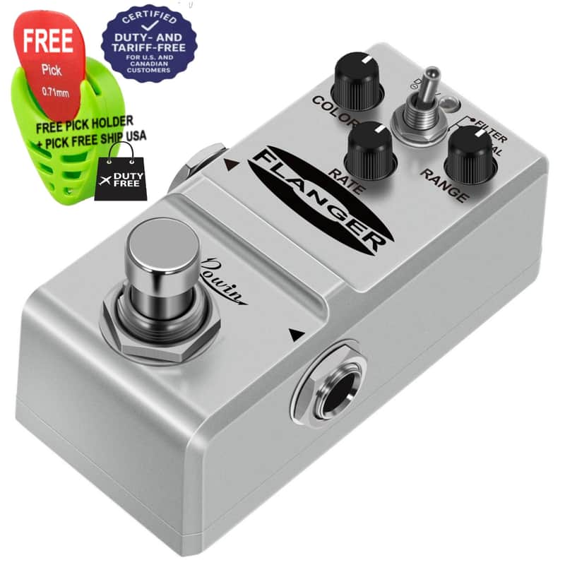 Rowin Flanger Guitar Effect Nano Pedal Ture Bypass LN-312, FREE PICKS + HOLDER+ FREE SHIP USA image 1