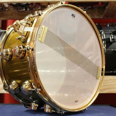 DW 8x14 Collectors Series Snare Drum in Usher Gold Metallic Lacquer image 5