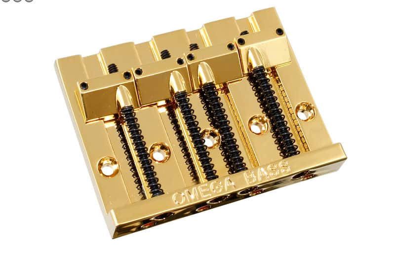 Allparts Omega Badass II clone 4 string bass bridge GOLD 4 Fender Precision, Jazz, Telecaster image 1