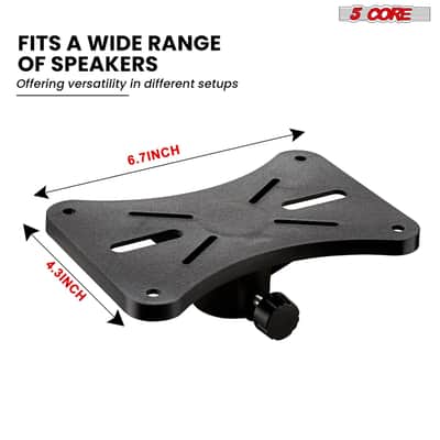 5 Core Speaker Stand Height Adjustable PA DJ Tripod Studio Monitor Stands w 35mm Compatible Insert image 5