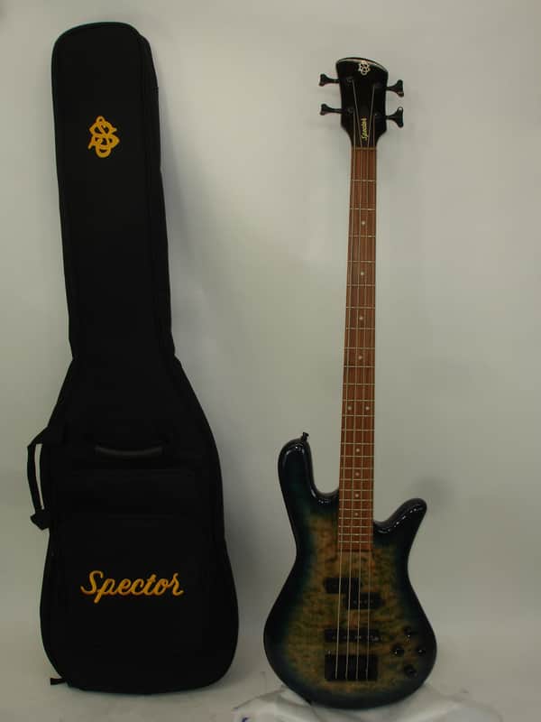 Spector Legend 4 Neck-Thru 4-String Electric Bass Guitar, Faded Blue Gloss w/ Bag image 1