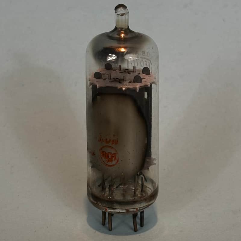 RCA 6CG7 6FQ7 Vintage Gray Plate Side Getter Tube! T421 image 1