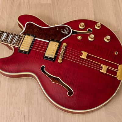 1993 Epiphone Sheraton Vintage Guitar Cherry, 100% Original w/ Case, Japan Terada image 11