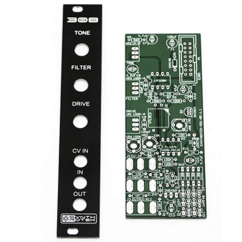 Synthrotek 308 Distortion Module PCB and Panel image 1