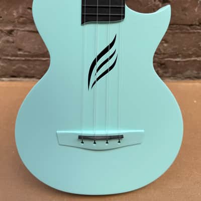 Enya Nova U Mini Soprano Ukulele 21" Carbon Fiber – Seafoam Blue – Good Condition – No Case image 2