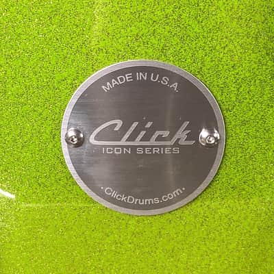 Click Icon - 6pc Maple Drum Set Shell Pack Lemon-Lime Misty Sparkle Wrap image 15