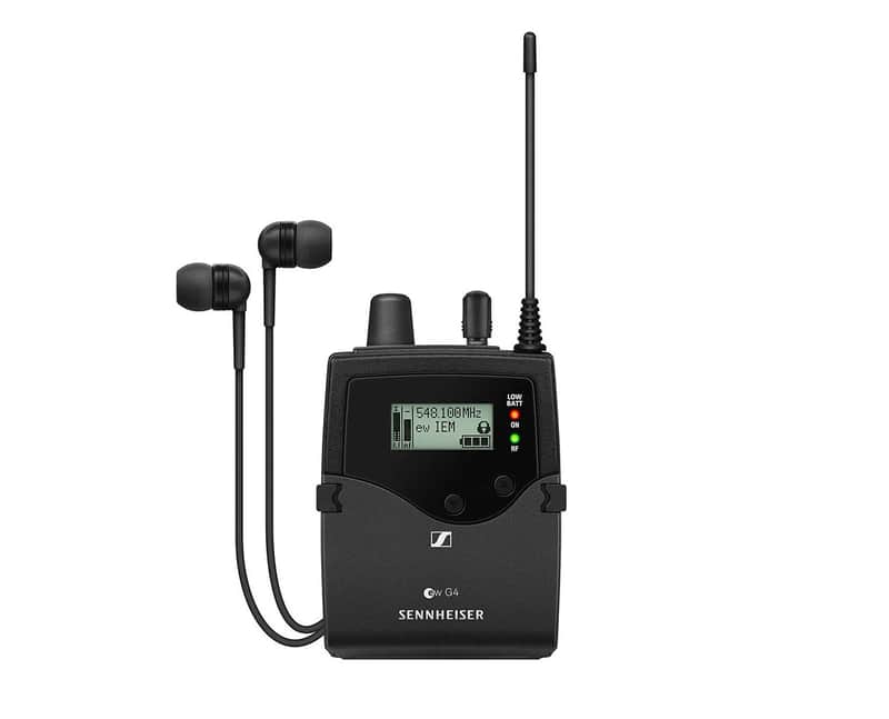 Sennheiser EK IEM G4 Stereo Bodypack Receiver with IE 4 Earphones (A-Band: 516-558 MHz) image 1