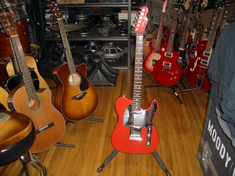 Fender Limited Edition American Standard Telecaster with Matching Headstock 2009 Fiesta Red image 1