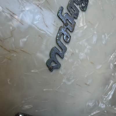Rogers Vintage Swivo era Dayton Holiday Floor Tom Drum 16” x 16” WMP 60s - White Marine Pearl image 21