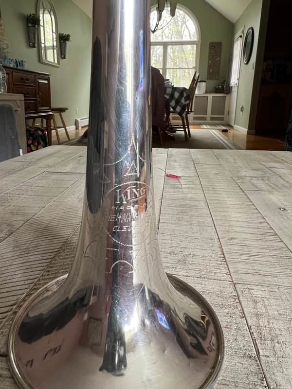 1930s King Signal Cornet – H.N. White Co. Cleveland – Silver Plate – Serial 157395 – Rare Field Model image 1