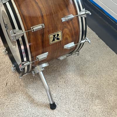 Vintage Rogers Londoner KOA "Big R" 4-Piece Shell Pack 13/14/16/22 Memriloc image 5
