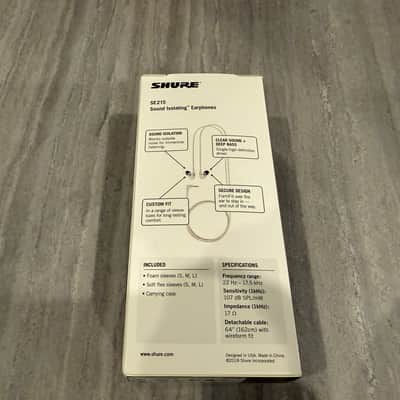 *Unopened* Shure SE215 PRO Wired In-Ear Monitors - 64" - Clear image 2