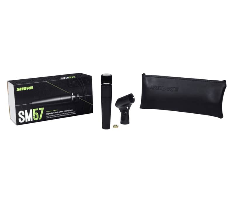 Shure SM57 Instrument / Vocal Microphone, With Clip image 1