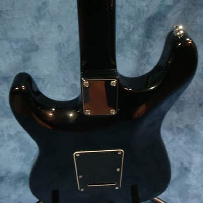 Custom Semi-Hollow Body Thin Line Strat w Lindsey Fralin Split Blade P'ups Black image 10