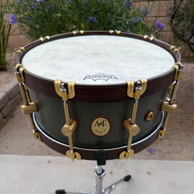 A&F Drum Co. Kimball Green Maple Club Snare Drum 14x6.5 image 2