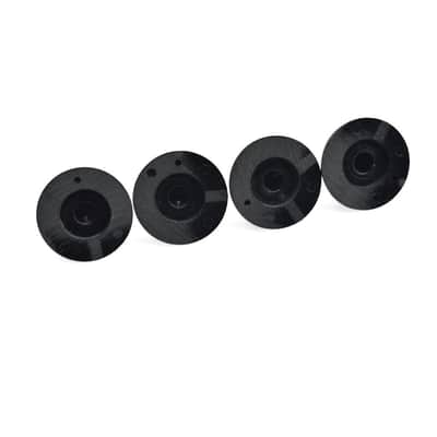 4 Pcs Witch Hat Knobs with Set Screw 1/4" Guitar Bass Knobs 2 Volume 2 Tone for 72 Telecaster Custom/Jazzmaster/Guitar Amplifiers Black with Gold Cap image 5