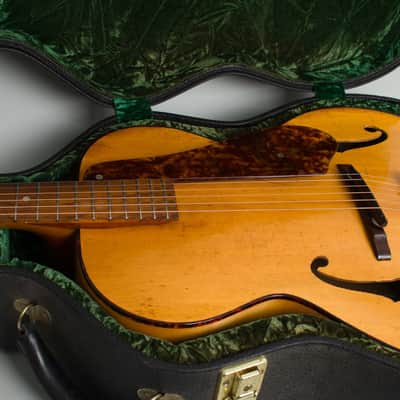 Epiphone  Ritz Arch Top Acoustic Guitar (1942), ser. #18695, black tolex hard shell case. image 14