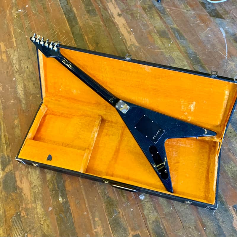 Yamaha VX-1 Flying V electric guitar c 1980's Midnight | Reverb