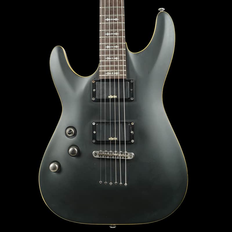 Schecter Demon 6 Aged Black Satin Left Handed image 1