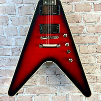 Epiphone Dave Mustaine Flying V Prophecy 2022 - Aged Dark Red Burst image 1