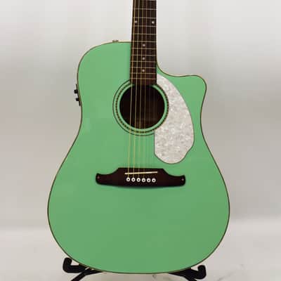 Fender Sonoran SCE Acoustic Guitar, Surf Green w/ Matching Headstock image 1