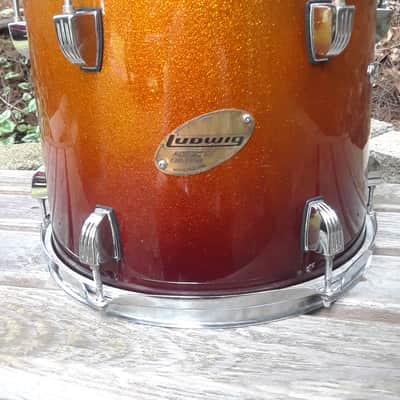 Ludwig Accent CS Custom Amber Sparkle Fade 12"x8" tom image 2