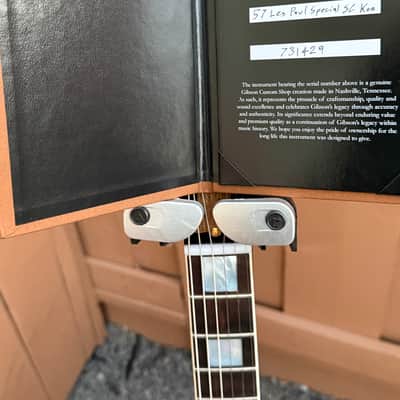 Gibson Custom Shop 1957 Les Paul Special Single Cut Reissue Koa Top Dual Humbuckers Gloss Antique Natural Gold Hardware image 5