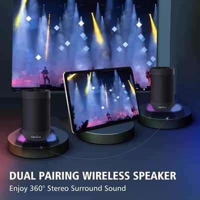 Portable Bluetooth Speaker with TF Card Support, IP65 Waterproof Wireless Audio Speaker for Outdoor, Travel, Beach & Home Use image 4