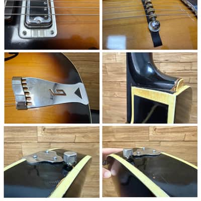 Gretsch 6124 Single Anniversary Hollow Body Guitar 1961 - Shaded Golden Sunburst w/non orig hard case image 21