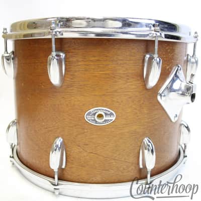 Slingerland 14x10"Natural Af.Mahogany Tom Drum 80s Chrome Sound King Stick-Saver image 1