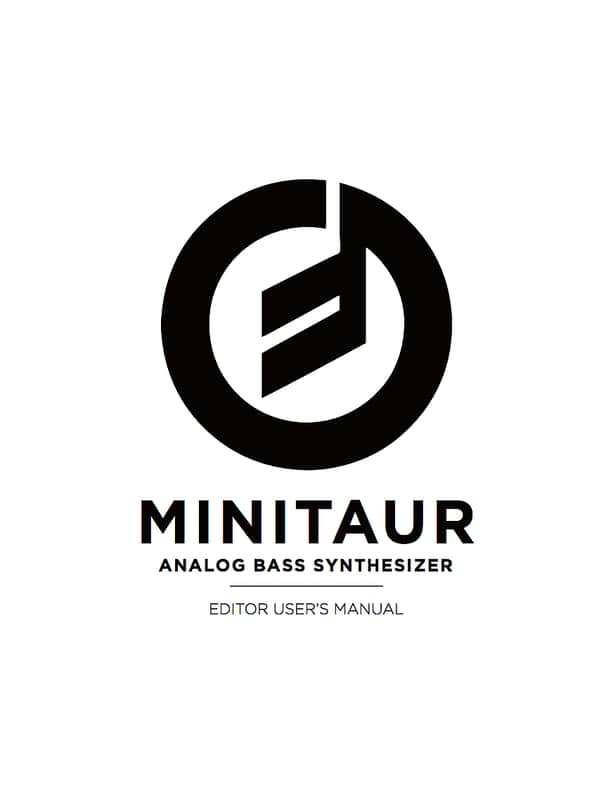 Moog Minitaur Editor/Librarian Manual image 1