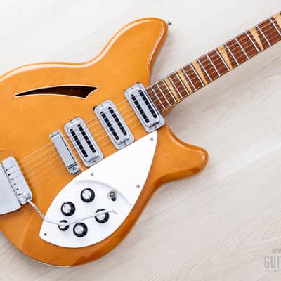 1960s Rickenbacker 375 Vintage Guitar Mapleglo w/ Toaster Tops, Accent Vibrato & Case image 1