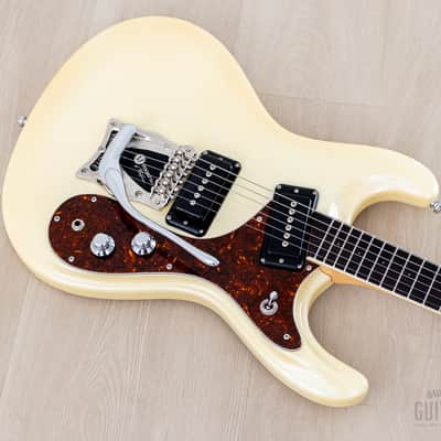 2000s Mosrite Super Custom ‘65 Ventures Model Pearl White, Near-Mint w/ Vibramute, Japan Kurokumo image 9