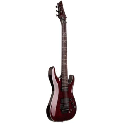 Schecter C7 Hellraiser FR-S Sustainiac Electric Guitar, Black Cherry image 4