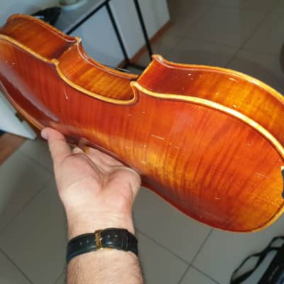 Vintage Violin Antonius Stradiuarius Cermonensis 996 Faciebat Anno1720 Natural Stain image 8