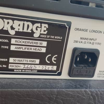 Orange Rockerverb 50 2-Channel 100-Watt Guitar Amp Head 2004 - 2009 - Black image 2