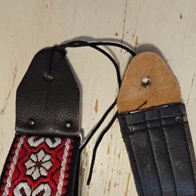 ACE Vintage Guitar Strap Red & White image 3