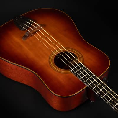 1994 K. Yairi YB-1B - Dark Brown Sunburst | Vintage 4-String Japan Acoustic Bass Pickup | OHSC image 8